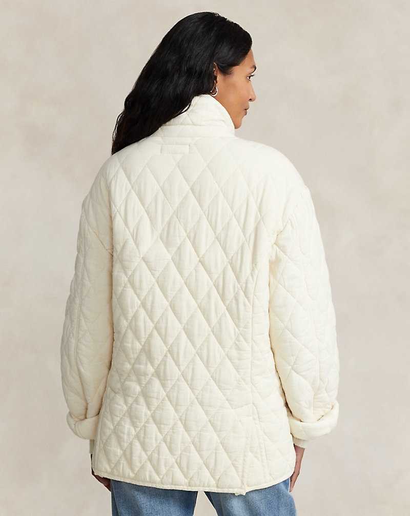 Chamarras Ralph Lauren Quilted Cotton Barn Mujer Natural Seeded | BFJRLSH-92 - vista 4