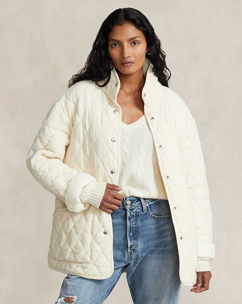 Chamarras Ralph Lauren Quilted Cotton Barn Mujer Natural Seeded | BFJRLSH-92 - vista 1