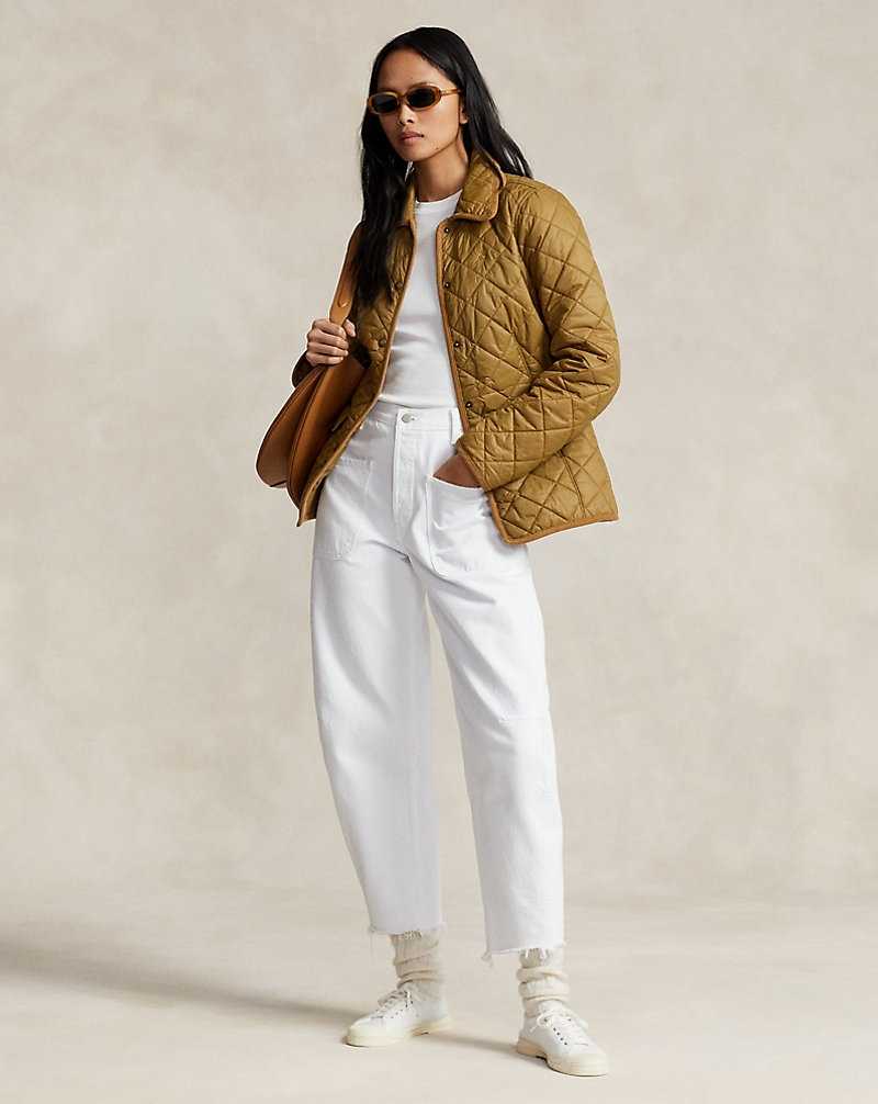 Chamarras Ralph Lauren Quilted Mujer Dispatch Tan | EOJGWMS-08 - vista 3