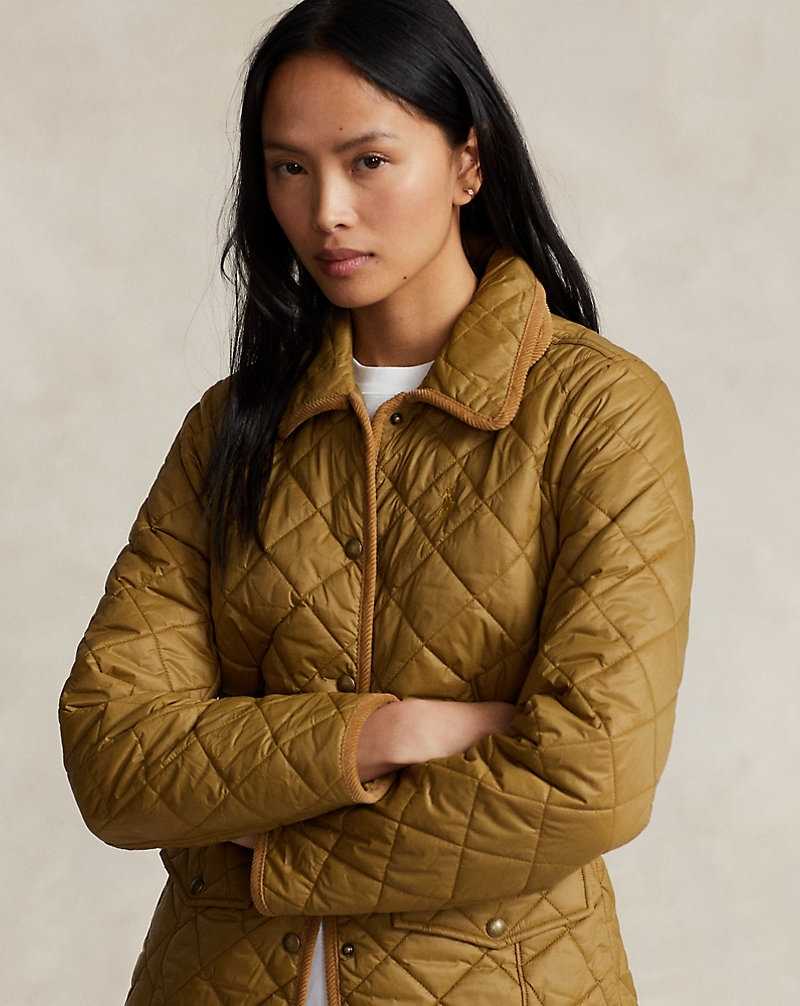 Chamarras Ralph Lauren Quilted Mujer Dispatch Tan | EOJGWMS-08 - vista 5