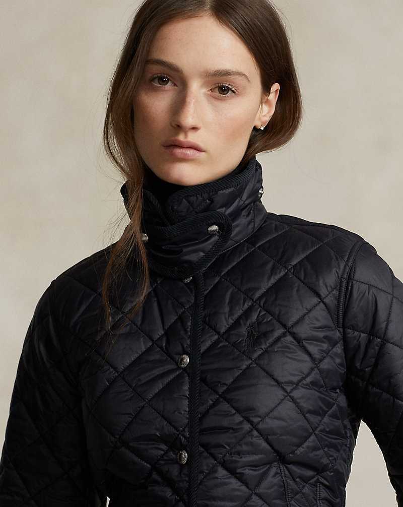 Chamarras Ralph Lauren Quilted Mujer Negros | VSPGLJN-50 - vista 5