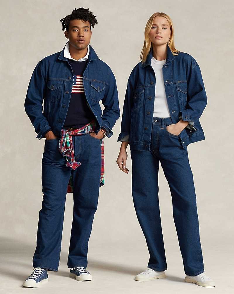 Chamarras Ralph Lauren Reclaimed Denim Trucker Hombre Azules | QWIRMFC-48 - vista 1