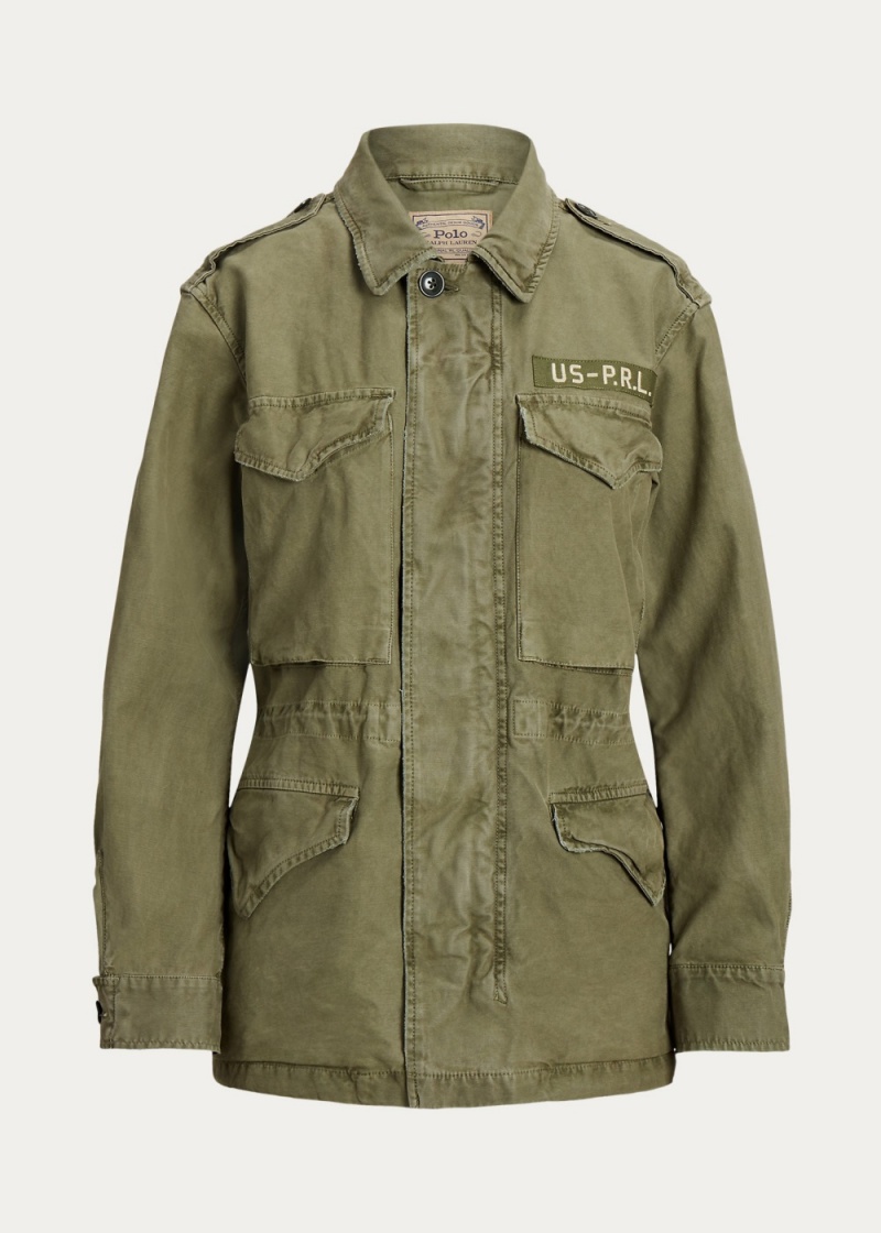 Chamarras Relaxed Fit Surplus Broken-Twill Mujer Verde Oliva | QDSP63091 - vista 2