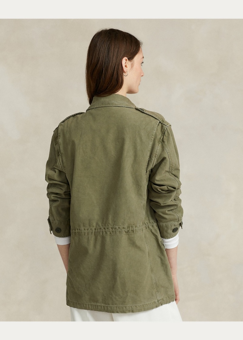 Chamarras Relaxed Fit Surplus Broken-Twill Mujer Verde Oliva | QDSP63091 - vista 4