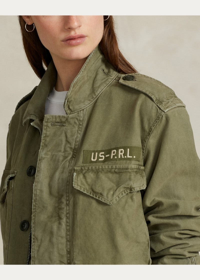 Chamarras Relaxed Fit Surplus Broken-Twill Mujer Verde Oliva | QDSP63091 - vista 5