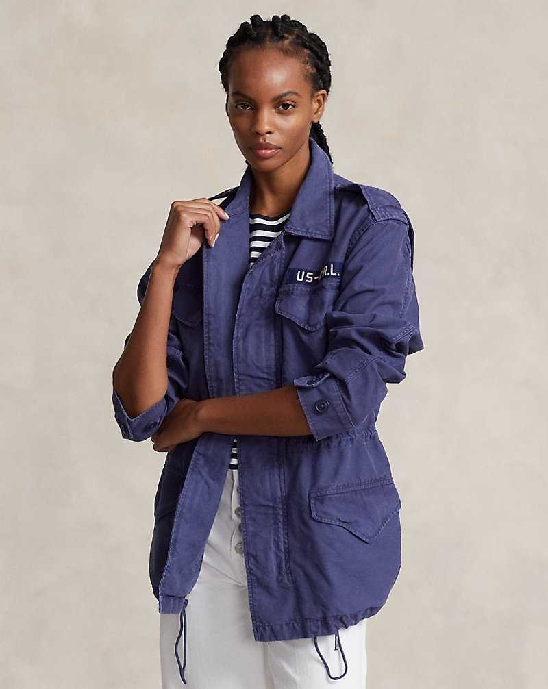Chamarras Ralph Lauren Relaxed Fit Surplus Broken-Twill Mujer Azul Marino | CGUNQMJ-19 - vista 1