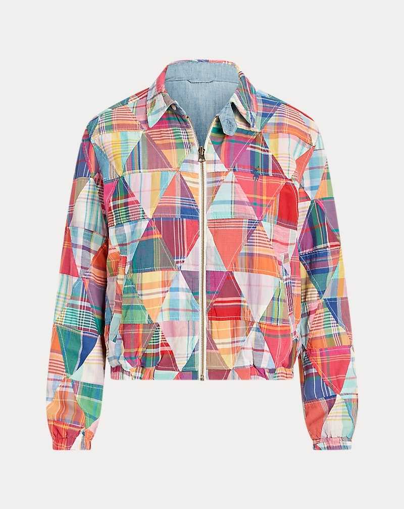 Chamarras Ralph Lauren Reversible Cotton Windbreaker Mujer Patchwork Chambray | RKTEFCA-31 - vista 2