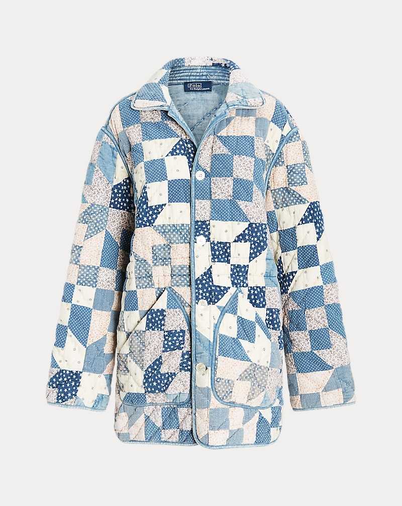 Chamarras Ralph Lauren Reversible Quilt Patchwork-Motif Mujer Patchwork Chambray | GEIHOWL-49 - vista 2