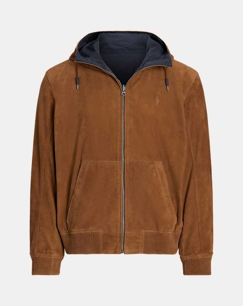 Chamarras Ralph Lauren Reversible Suede-Taffeta Hooded Hombre Country Brown/Collection | MTUGREZ-89 - vista 2