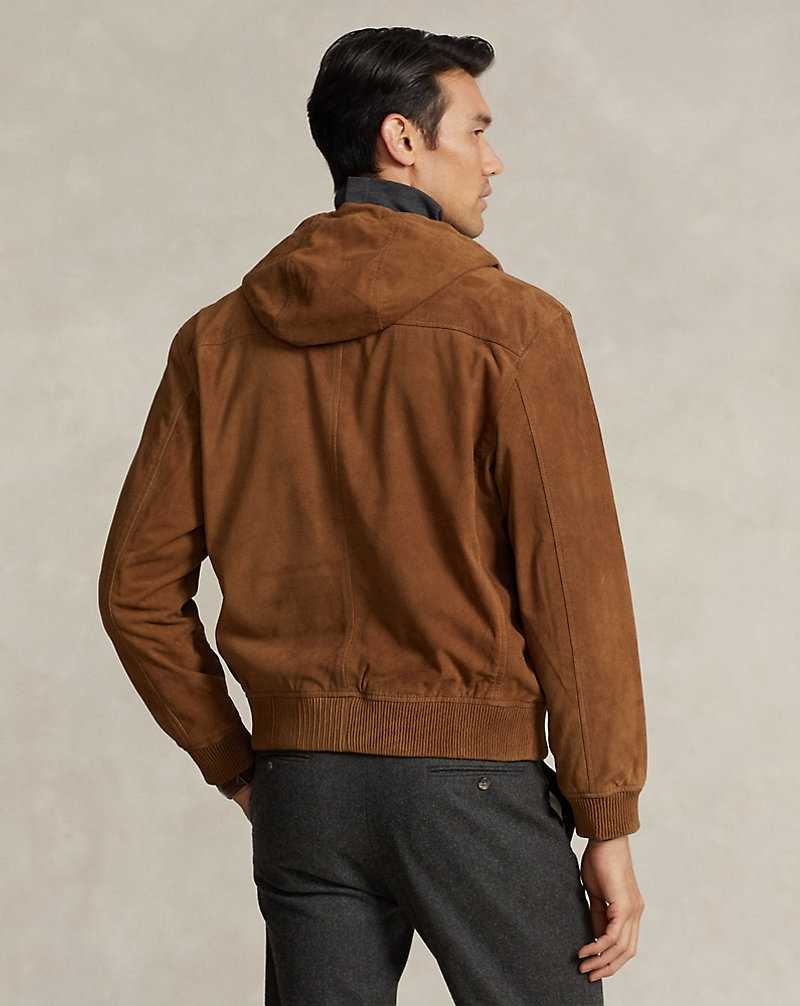 Chamarras Ralph Lauren Reversible Suede-Taffeta Hooded Hombre Country Brown/Collection | MTUGREZ-89 - vista 4