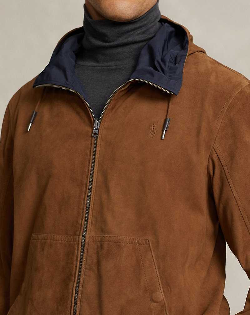 Chamarras Ralph Lauren Reversible Suede-Taffeta Hooded Hombre Country Brown/Collection | MTUGREZ-89 - vista 5