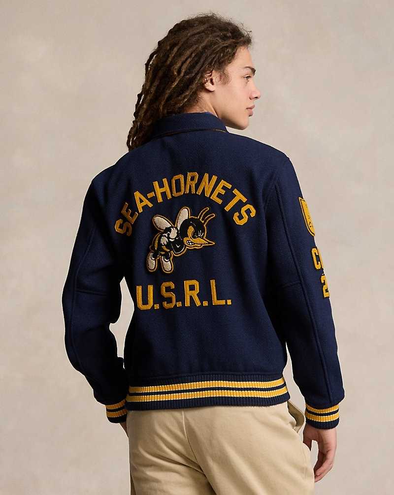 Chamarras Ralph Lauren Reversible Twill-Satin Hombre Dorados | OTSLDJE-81 - vista 4