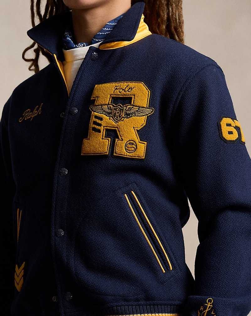 Chamarras Ralph Lauren Reversible Twill-Satin Hombre Dorados | OTSLDJE-81 - vista 5