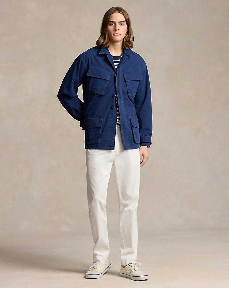 Chamarras Ralph Lauren Ripstop Utility Overshirt Hombre Azul Marino | FXHPZOI-20 - vista 3