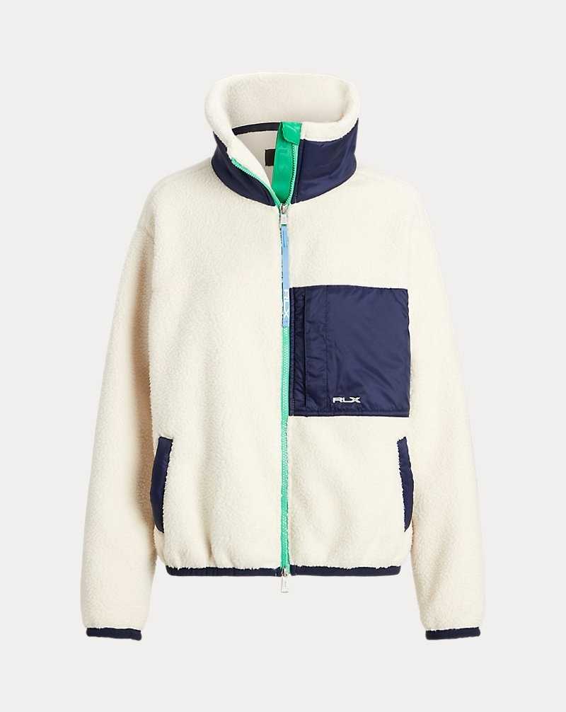 Chamarras Ralph Lauren Ripstop-Trim Fleece Zip Mujer Azul Marino | ASEHCJP-82 - vista 2