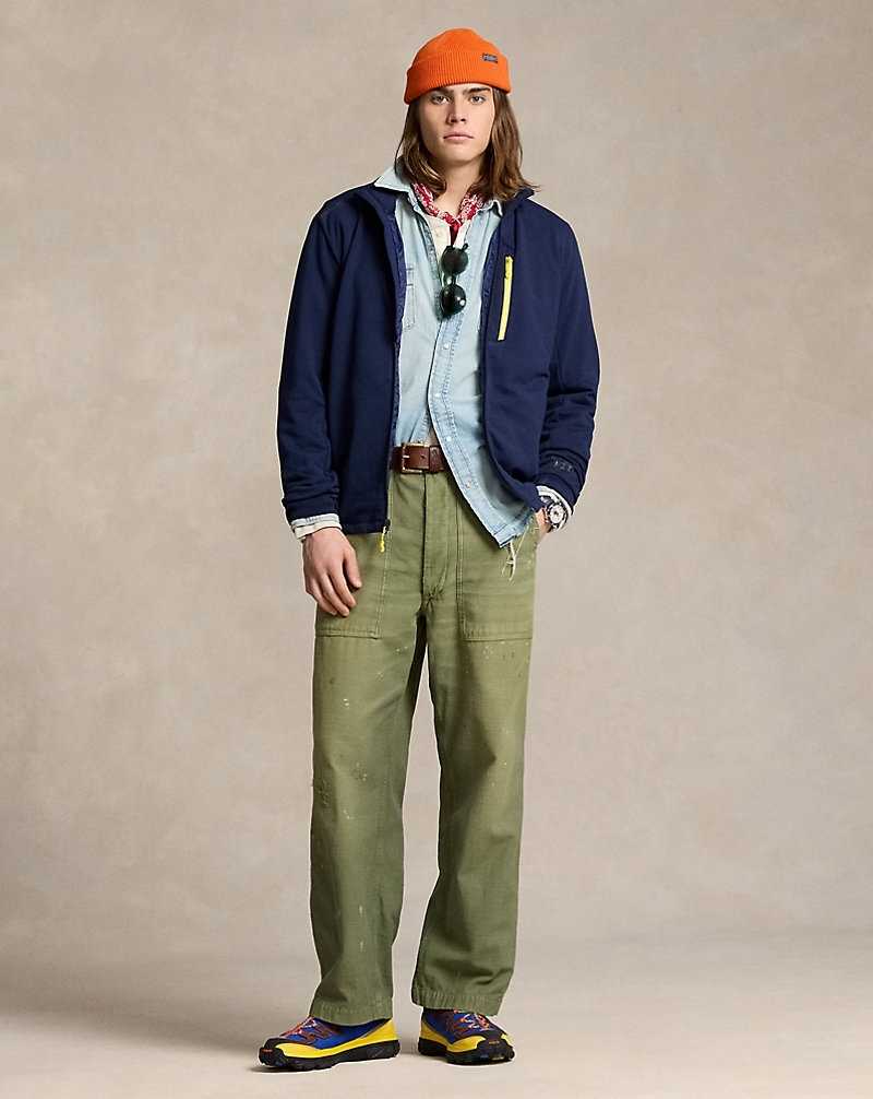 Chamarras Ralph Lauren Stretch Fleece Mockneck Hombre Azul Marino | VQGMLPN-50 - vista 3