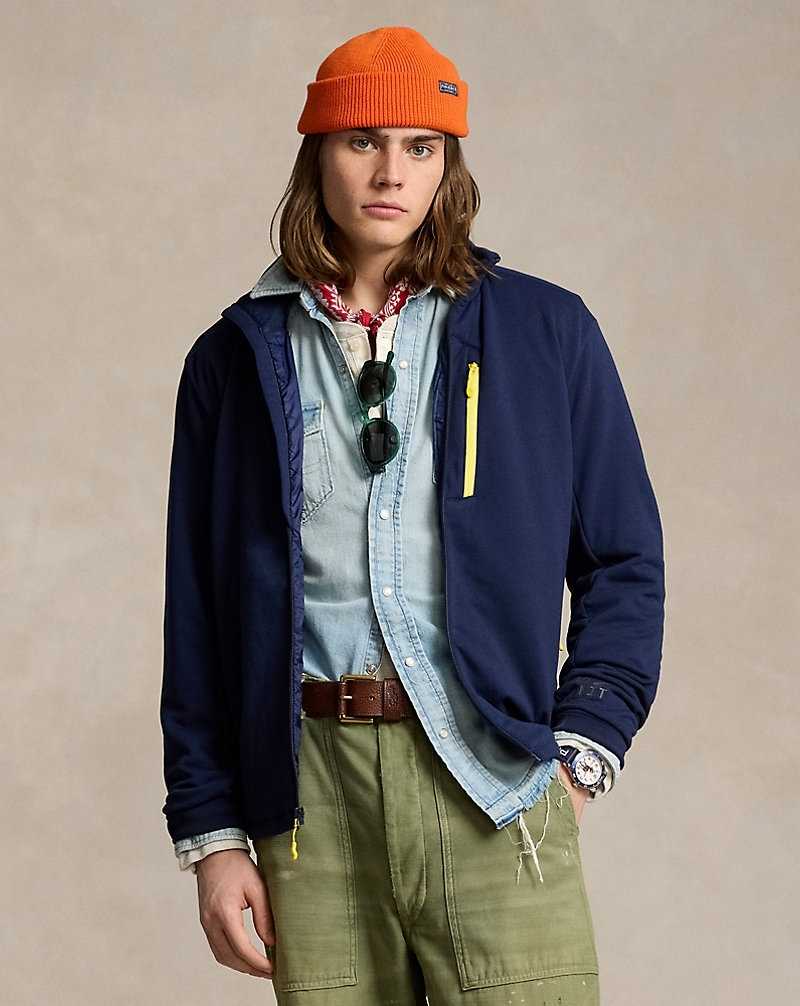 Chamarras Ralph Lauren Stretch Fleece Mockneck Hombre Azul Marino | VQGMLPN-50 - vista 1