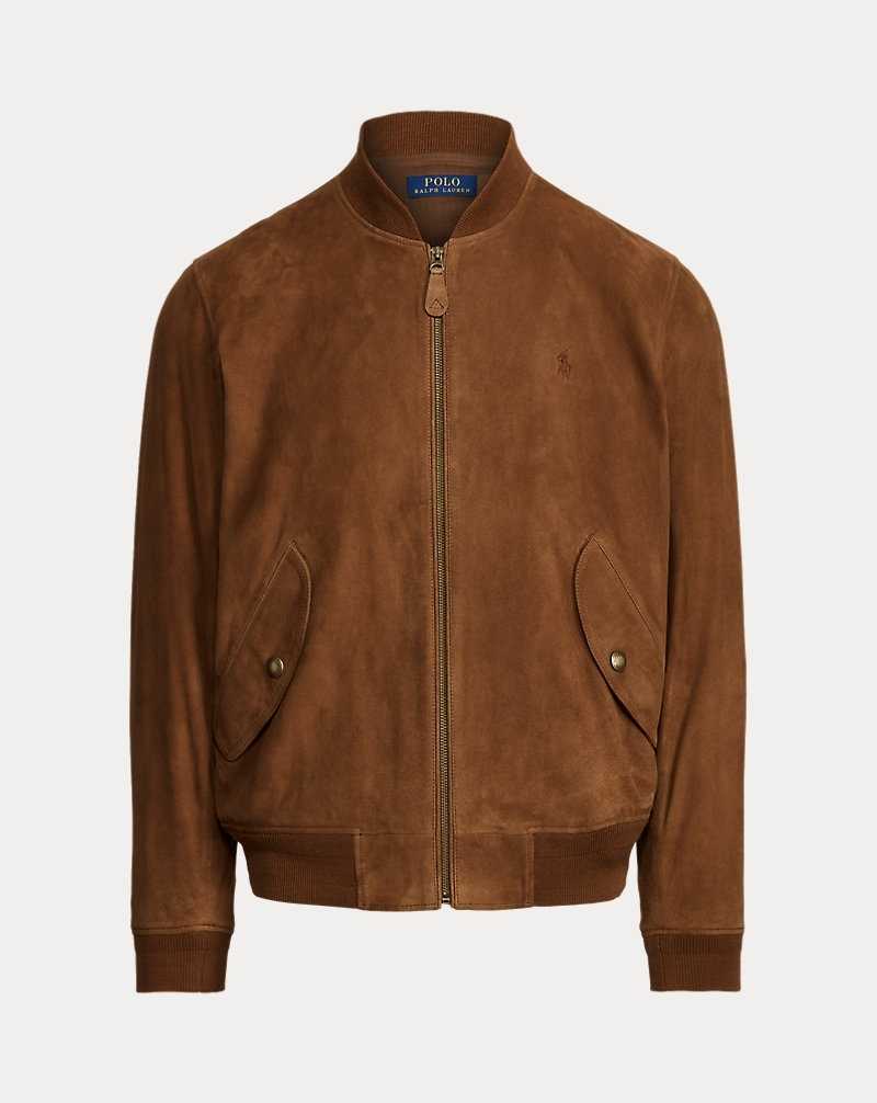 Chamarras Ralph Lauren Suede Bomber Hombre Marrom | COHLURS-04 - vista 2