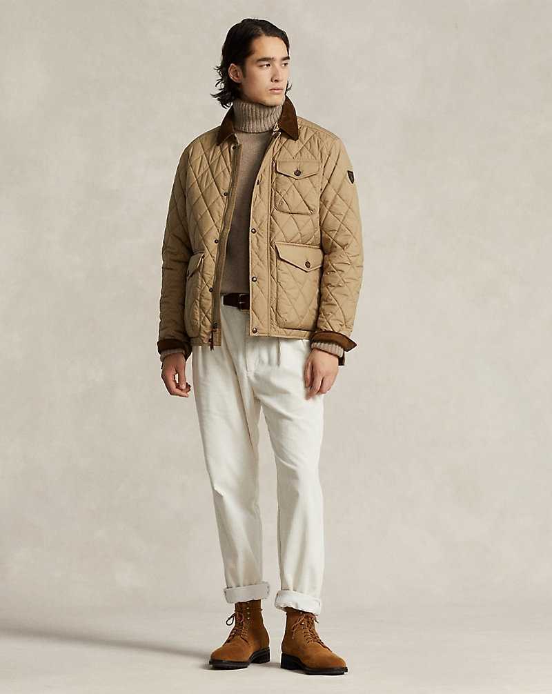 Chamarras Ralph Lauren The Beaton Quilted Hombre Kaki | LPNCYAK-73 - vista 3