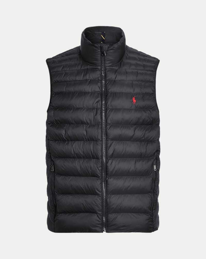 Chamarras Ralph Lauren The Colden Packable Water-Repellent Gilet Hombre Negros | KIGTNQC-58 - vista 2