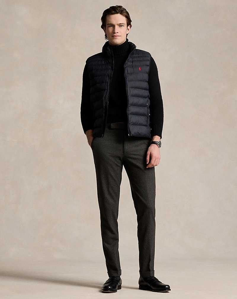 Chamarras Ralph Lauren The Colden Packable Water-Repellent Gilet Hombre Negros | KIGTNQC-58 - vista 3