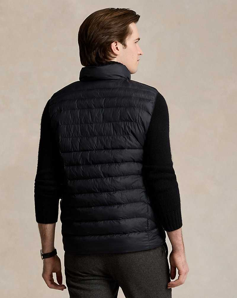 Chamarras Ralph Lauren The Colden Packable Water-Repellent Gilet Hombre Negros | KIGTNQC-58 - vista 4