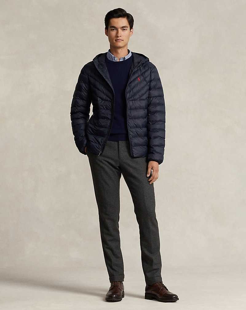 Chamarras Ralph Lauren The Colden Packable Hooded Hombre Azul Marino | YNCJZAS-39 - vista 3