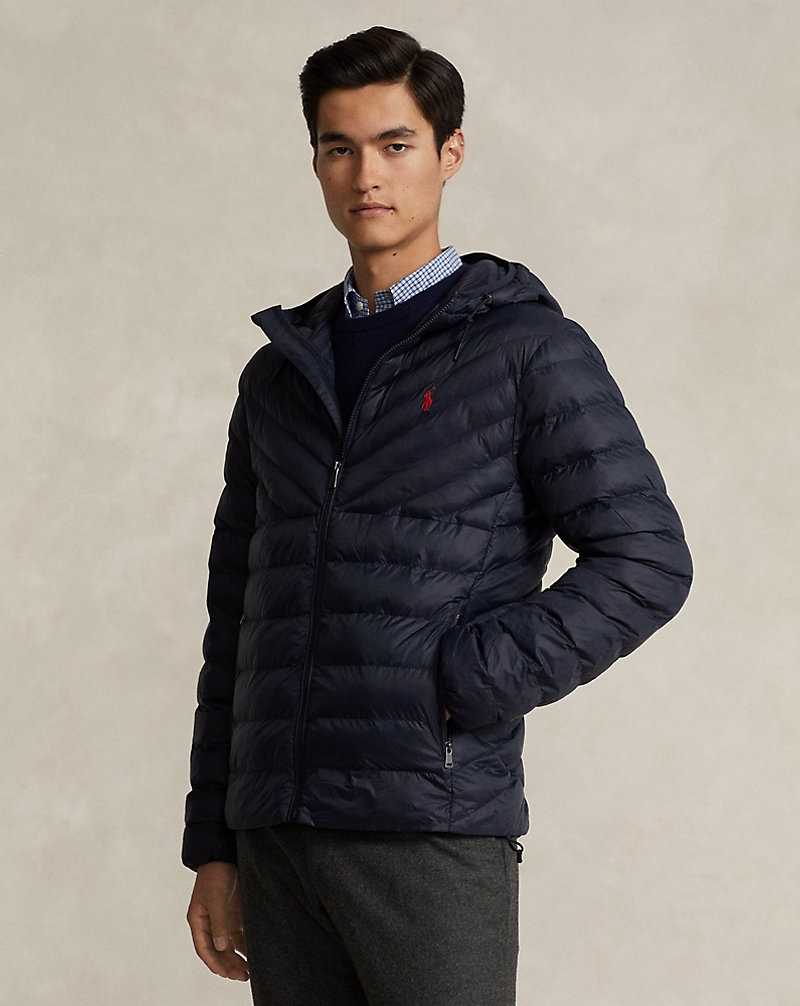 Chamarras Ralph Lauren The Colden Packable Hooded Hombre Azul Marino | YNCJZAS-39 - vista 1