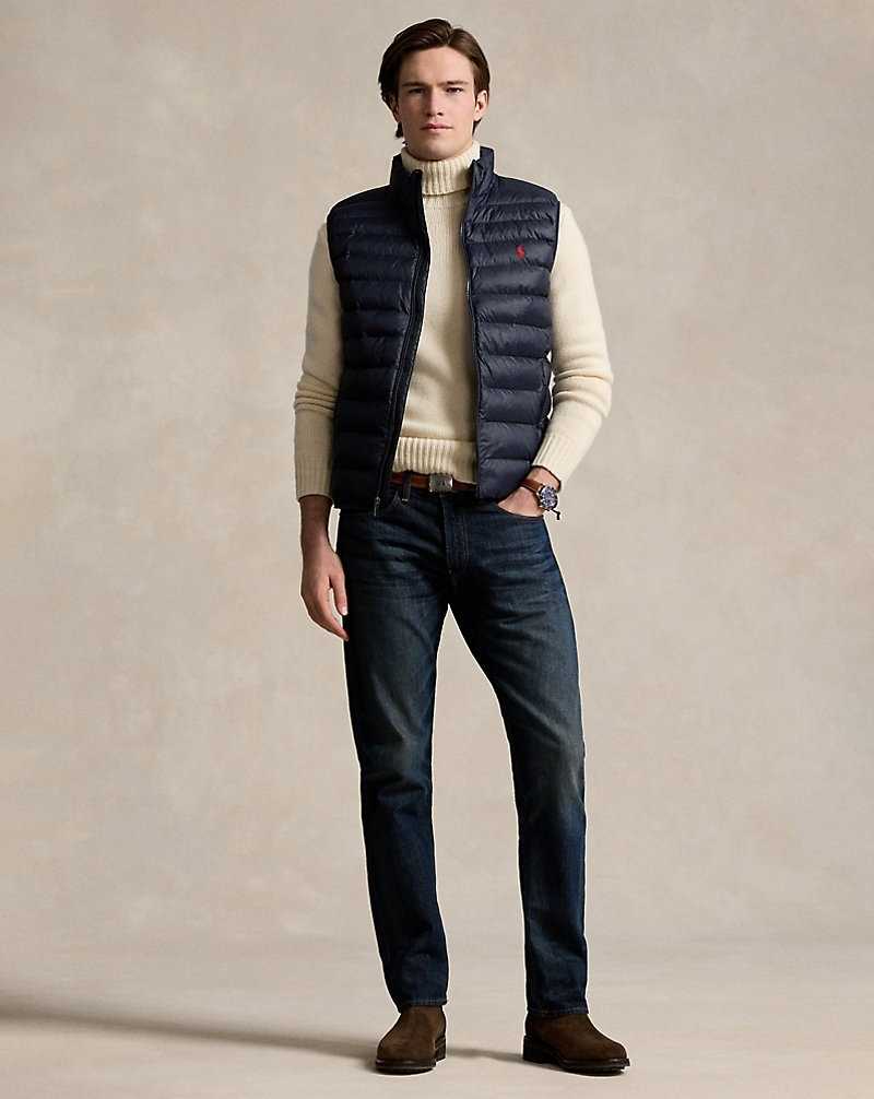 Chamarras Ralph Lauren The Colden Packable Water-Repellent Gilet Hombre Azul Marino | NKLEJQB-13 - vista 3