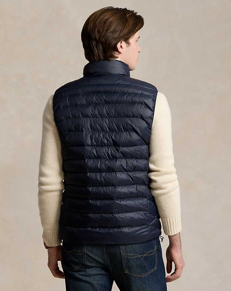 Chamarras Ralph Lauren The Colden Packable Water-Repellent Gilet Hombre Azul Marino | NKLEJQB-13 - vista 4