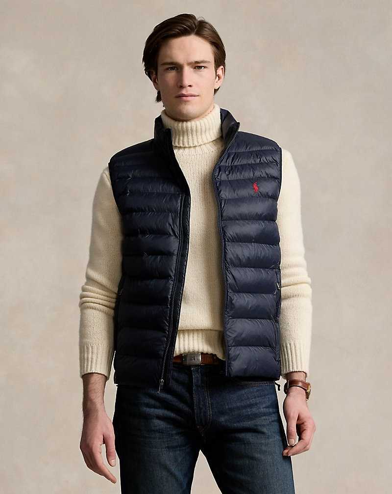 Chamarras Ralph Lauren The Colden Packable Water-Repellent Gilet Hombre Azul Marino | NKLEJQB-13 - vista 1
