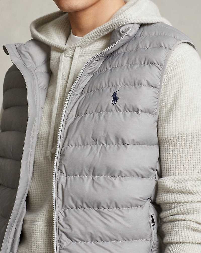 Chamarras Ralph Lauren The Colden Packable Water-Repellent Gilet Hombre Grises Claro | VPHNRLG-92 - vista 5