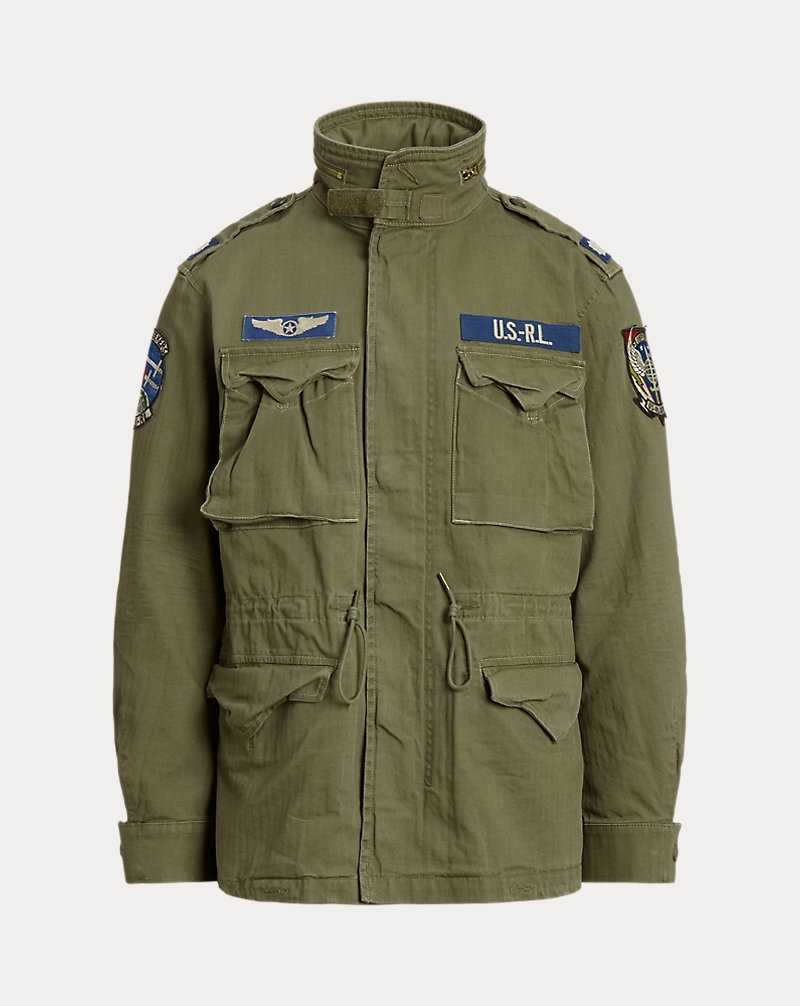 Chamarras Ralph Lauren The Iconic Field Hombre Verde Oliva | JPNUYSQ-38 - vista 2
