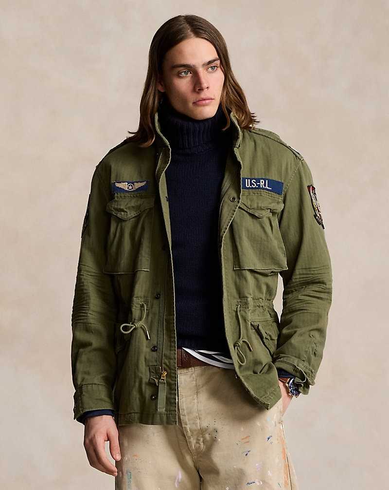 Chamarras Ralph Lauren The Iconic Field Hombre Verde Oliva | JPNUYSQ-38 - vista 1