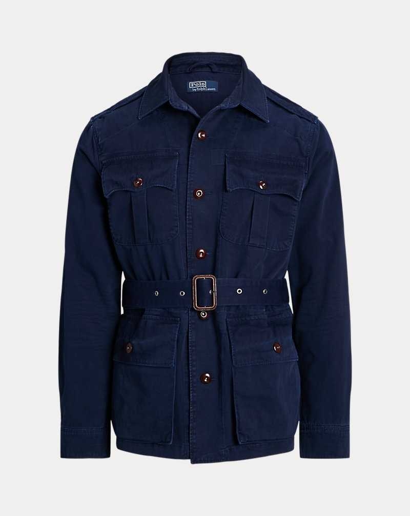 Chamarras Ralph Lauren Twill Belted Utility Hombre Azul Marino | WVJXZGF-05 - vista 2
