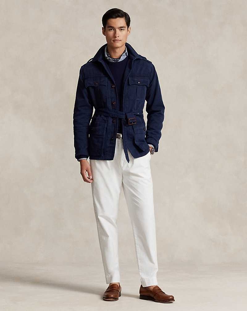 Chamarras Ralph Lauren Twill Belted Utility Hombre Azul Marino | WVJXZGF-05 - vista 3