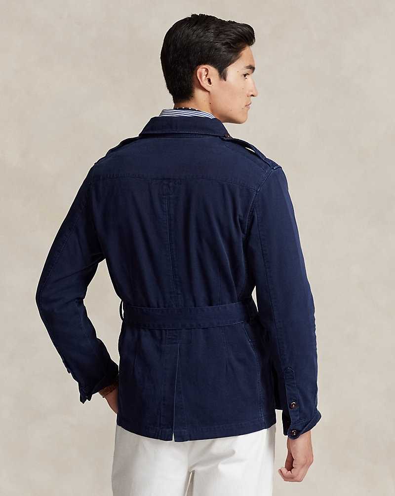 Chamarras Ralph Lauren Twill Belted Utility Hombre Azul Marino | WVJXZGF-05 - vista 4
