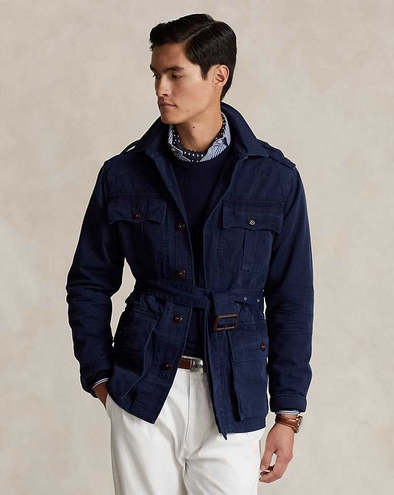 Chamarras Ralph Lauren Twill Belted Utility Hombre Azul Marino | WVJXZGF-05 - vista 1