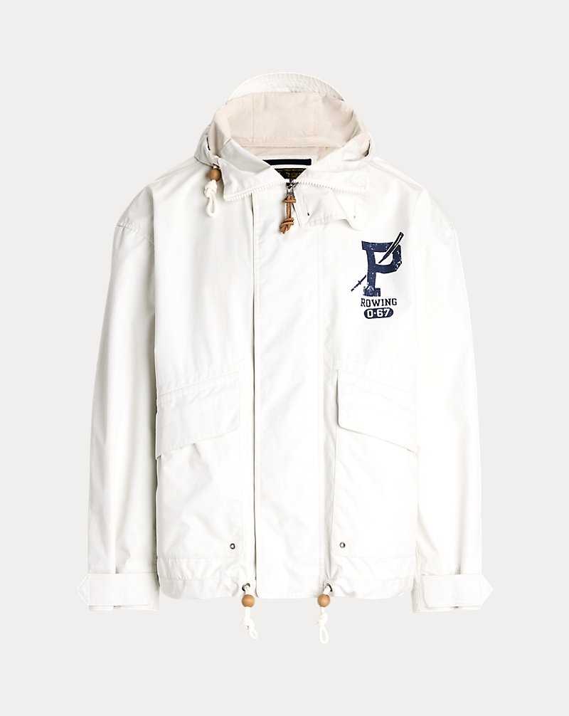 Chamarras Ralph Lauren Twill Graphic Hooded Hombre Blancos | EGTVMXF-15 - vista 2