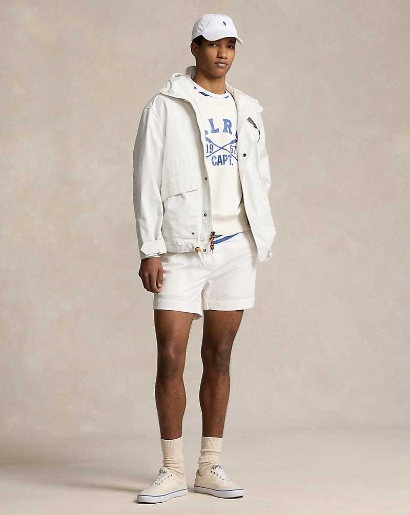 Chamarras Ralph Lauren Twill Graphic Hooded Hombre Blancos | EGTVMXF-15 - vista 3