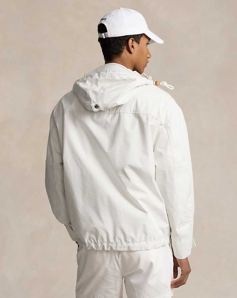 Chamarras Ralph Lauren Twill Graphic Hooded Hombre Blancos | EGTVMXF-15 - vista 4