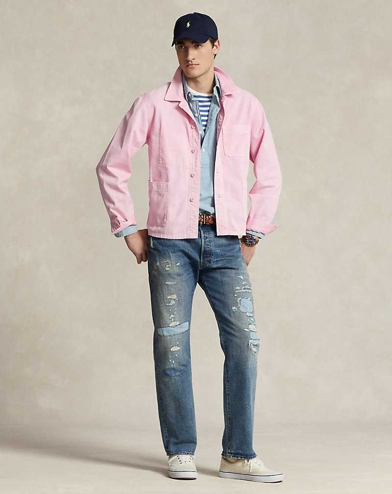 Chamarras Ralph Lauren Twill Utility Hombre Rosas | CBHOWKR-09 - vista 3
