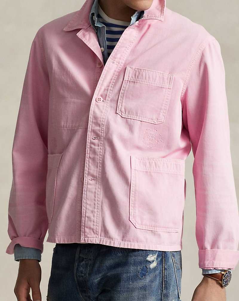 Chamarras Ralph Lauren Twill Utility Hombre Rosas | CBHOWKR-09 - vista 5