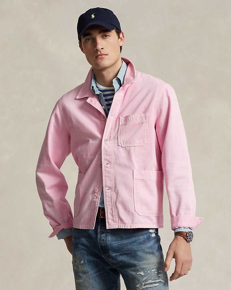 Chamarras Ralph Lauren Twill Utility Hombre Rosas | CBHOWKR-09 - vista 1