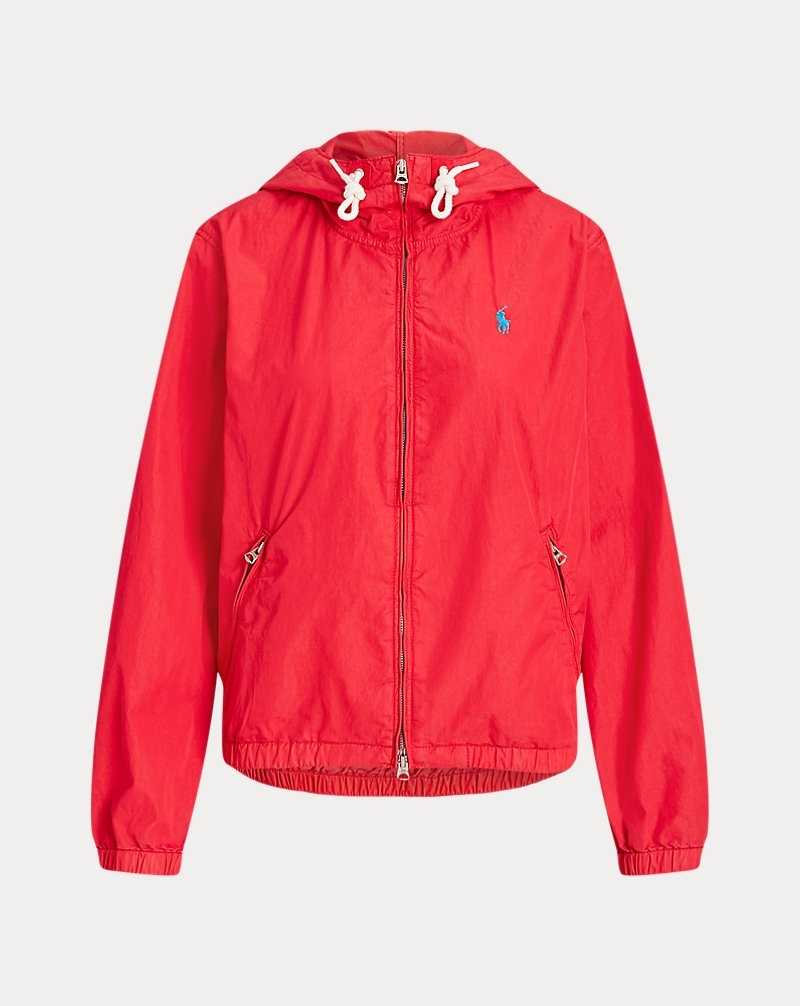 Chamarras Ralph Lauren Washed Twill Hooded Mujer Rojos | AMQEKXS-07 - vista 2