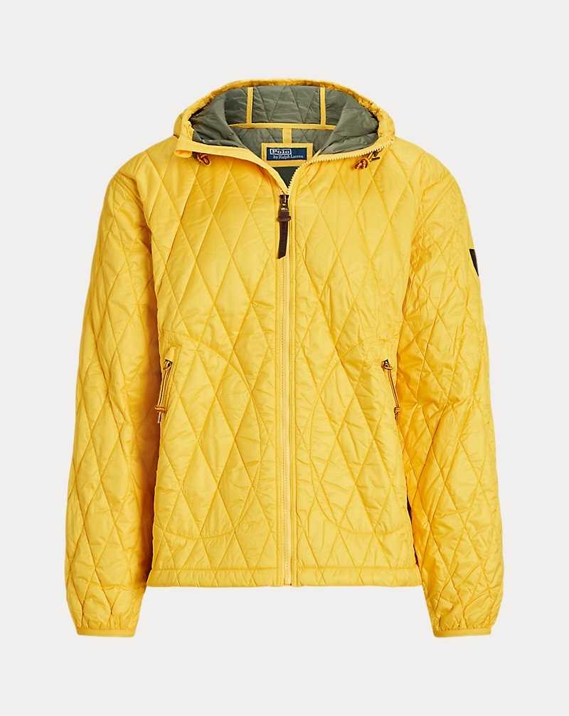 Chamarras Ralph Lauren Water-Repellent Hooded Hombre Amarillos | TVYFCRA-12 - vista 2