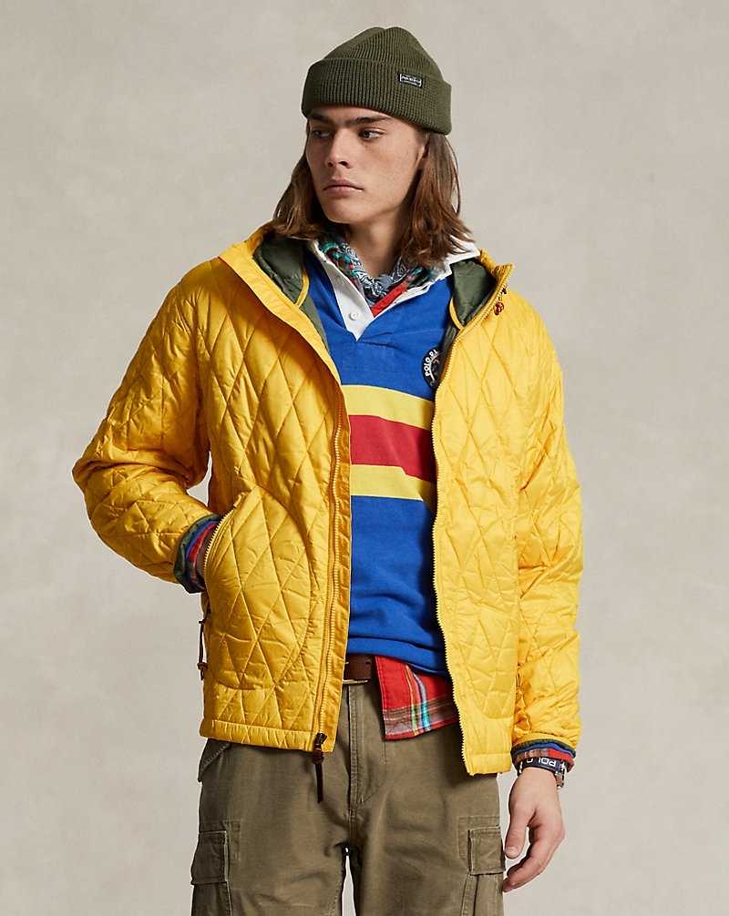 Chamarras Ralph Lauren Water-Repellent Hooded Hombre Amarillos | TVYFCRA-12 - vista 1