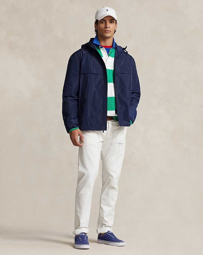 Chamarras Ralph Lauren Water-Repellent Hooded Hombre Azul Marino | UICYOHX-15 - vista 3