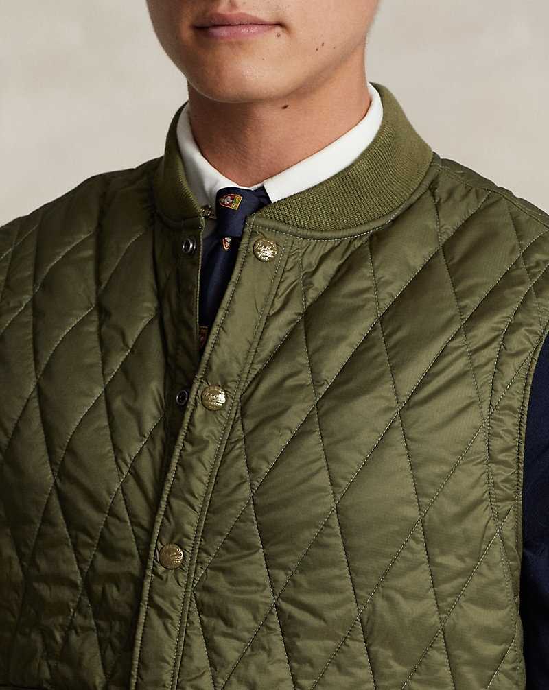 Chamarras Ralph Lauren Water-Repellent Quilted Gilet Hombre Azules | HBYPFOJ-90 - vista 5