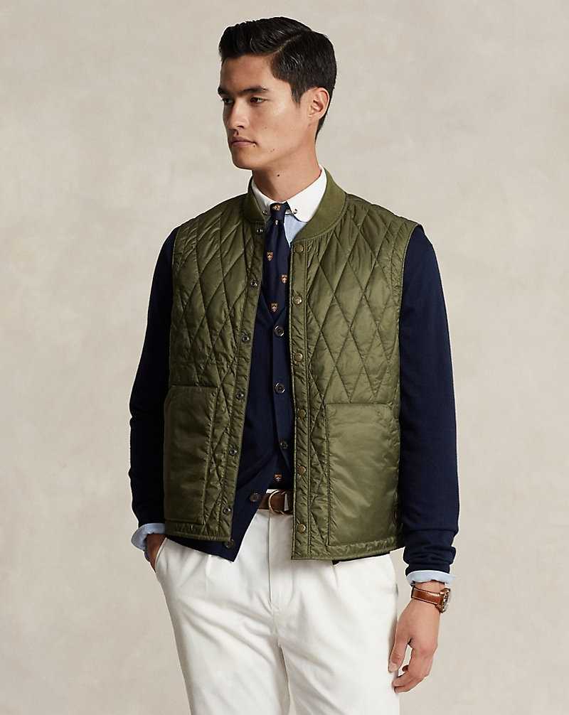 Chamarras Ralph Lauren Water-Repellent Quilted Gilet Hombre Azules | HBYPFOJ-90 - vista 1